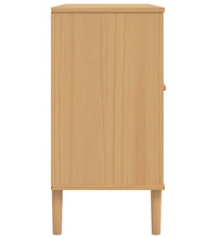 Sideboard SENJA Rattan-Optik Braun 112x40x80 cm Kiefernholz