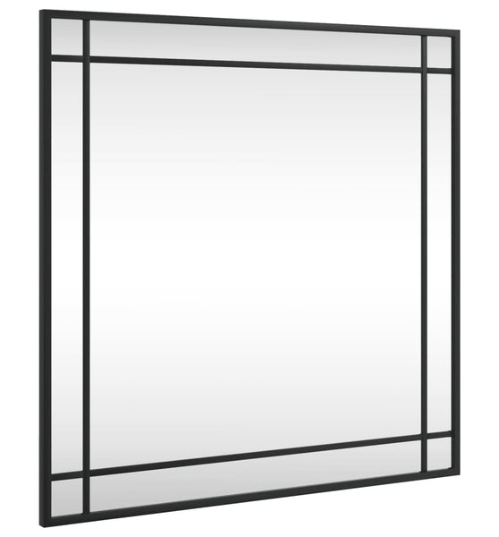Wandspiegel Schwarz 60x60 cm Quadratisch Eisen