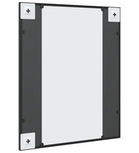 Wandspiegel Schwarz 50x60 cm Rechteckig Eisen