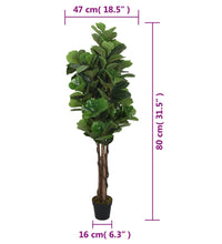 Feigenbaum Künstlich 96 Blätter 80 cm Grün