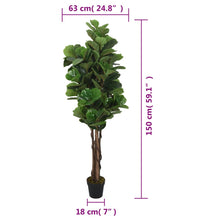 Feigenbaum Künstlich 180 Blätter 150 cm Grün