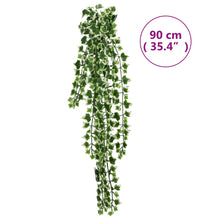 Hängepflanzen Künstlich 12 Stk. 339 Blätter 90 cm Grün und Weiß