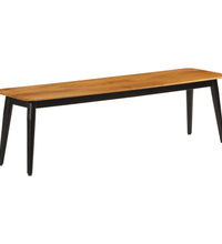 Sitzbank 160x40x45 cm Massivholz Mango und Eisen