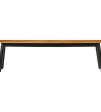 Sitzbank 160x40x45 cm Massivholz Mango und Eisen