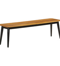 Sitzbank 160x40x45 cm Massivholz Mango und Eisen