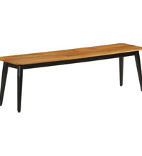 Sitzbank 160x40x45 cm Massivholz Mango und Eisen