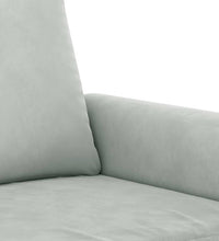3-Sitzer-Sofa Hellgrau 180 cm Samt