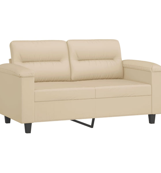 2-Sitzer-Sofa Creme 120 cm Mikrofasergewebe
