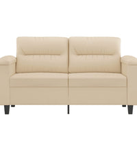 2-Sitzer-Sofa Creme 120 cm Mikrofasergewebe