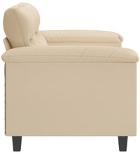 2-Sitzer-Sofa Creme 120 cm Mikrofasergewebe