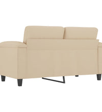 2-Sitzer-Sofa Creme 120 cm Mikrofasergewebe