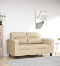 2-Sitzer-Sofa Creme 120 cm Mikrofasergewebe