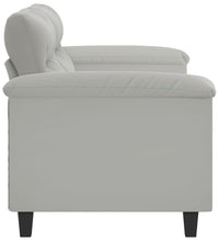 2-Sitzer-Sofa Hellgrau 140 cm Mikrofasergewebe