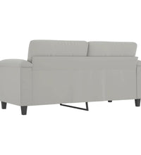2-Sitzer-Sofa Hellgrau 140 cm Mikrofasergewebe