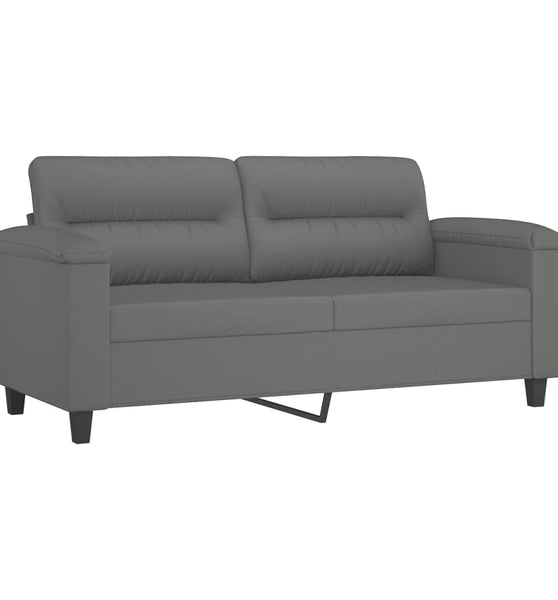 2-Sitzer-Sofa Dunkelgrau 140 cm Mikrofasergewebe