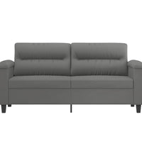 2-Sitzer-Sofa Dunkelgrau 140 cm Mikrofasergewebe