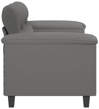 2-Sitzer-Sofa Dunkelgrau 140 cm Mikrofasergewebe