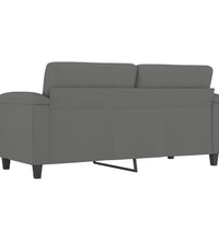 2-Sitzer-Sofa Dunkelgrau 140 cm Mikrofasergewebe