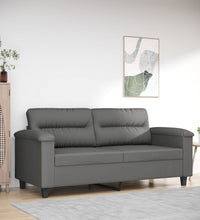 2-Sitzer-Sofa Dunkelgrau 140 cm Mikrofasergewebe