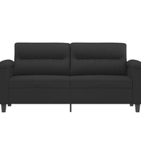 2-Sitzer-Sofa Schwarz 140 cm Mikrofasergewebe