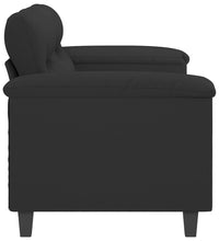 2-Sitzer-Sofa Schwarz 140 cm Mikrofasergewebe