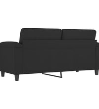 2-Sitzer-Sofa Schwarz 140 cm Mikrofasergewebe