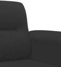 2-Sitzer-Sofa Schwarz 140 cm Mikrofasergewebe