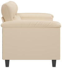 2-Sitzer-Sofa Creme 140 cm Mikrofasergewebe