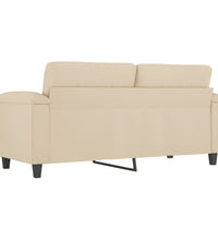 2-Sitzer-Sofa Creme 140 cm Mikrofasergewebe