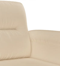 2-Sitzer-Sofa Creme 140 cm Mikrofasergewebe