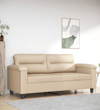 2-Sitzer-Sofa Creme 140 cm Mikrofasergewebe