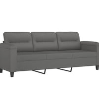 3-Sitzer-Sofa Dunkelgrau 180 cm Mikrofasergewebe