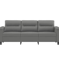 3-Sitzer-Sofa Dunkelgrau 180 cm Mikrofasergewebe