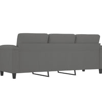 3-Sitzer-Sofa Dunkelgrau 180 cm Mikrofasergewebe