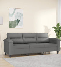 3-Sitzer-Sofa Dunkelgrau 180 cm Mikrofasergewebe