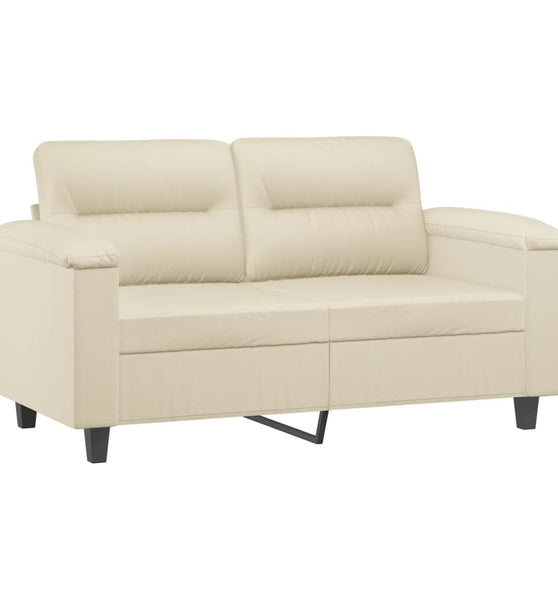 2-Sitzer-Sofa Creme 120 cm Kunstleder