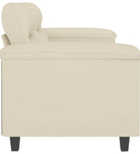 2-Sitzer-Sofa Creme 120 cm Kunstleder