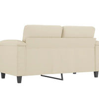 2-Sitzer-Sofa Creme 120 cm Kunstleder