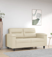 2-Sitzer-Sofa Creme 120 cm Kunstleder
