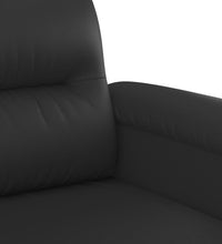 2-Sitzer-Sofa Schwarz 140 cm Kunstleder