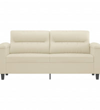 2-Sitzer-Sofa Creme 140 cm Kunstleder