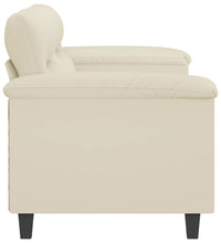 2-Sitzer-Sofa Creme 140 cm Kunstleder