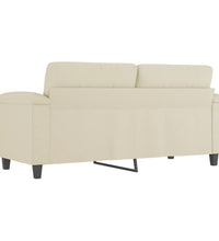 2-Sitzer-Sofa Creme 140 cm Kunstleder