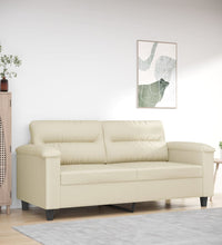 2-Sitzer-Sofa Creme 140 cm Kunstleder