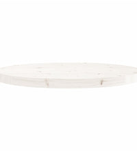 Tischplatte Rund Weiß Ø60x3 cm Massivholz Kiefer