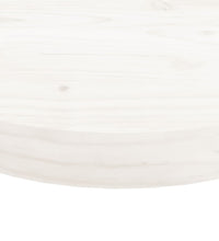 Tischplatte Rund Weiß Ø60x3 cm Massivholz Kiefer