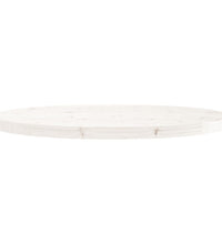 Tischplatte Rund Weiß Ø80x3 cm Massivholz Kiefer