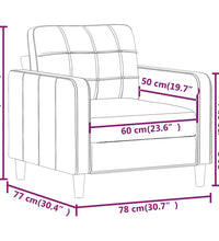 Sofasessel Hellgrau 60 cm Stoff