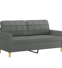 2-Sitzer-Sofa Dunkelgrau 140 cm Stoff