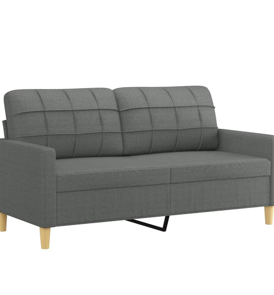 2-Sitzer-Sofa Dunkelgrau 140 cm Stoff